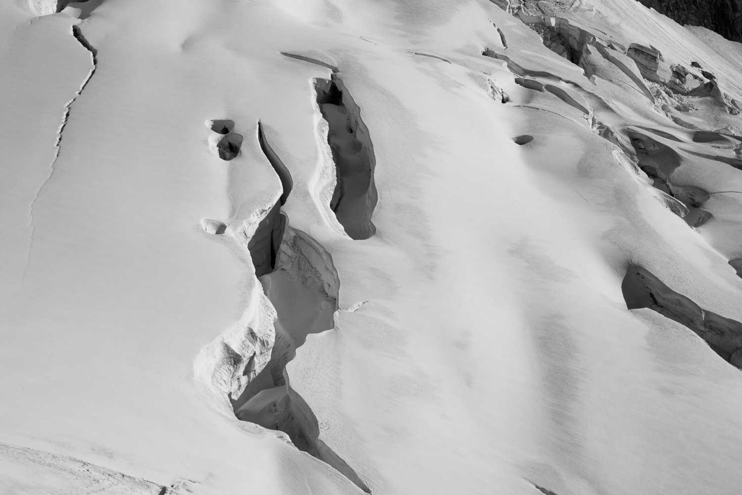 Crevasse sur un glacier