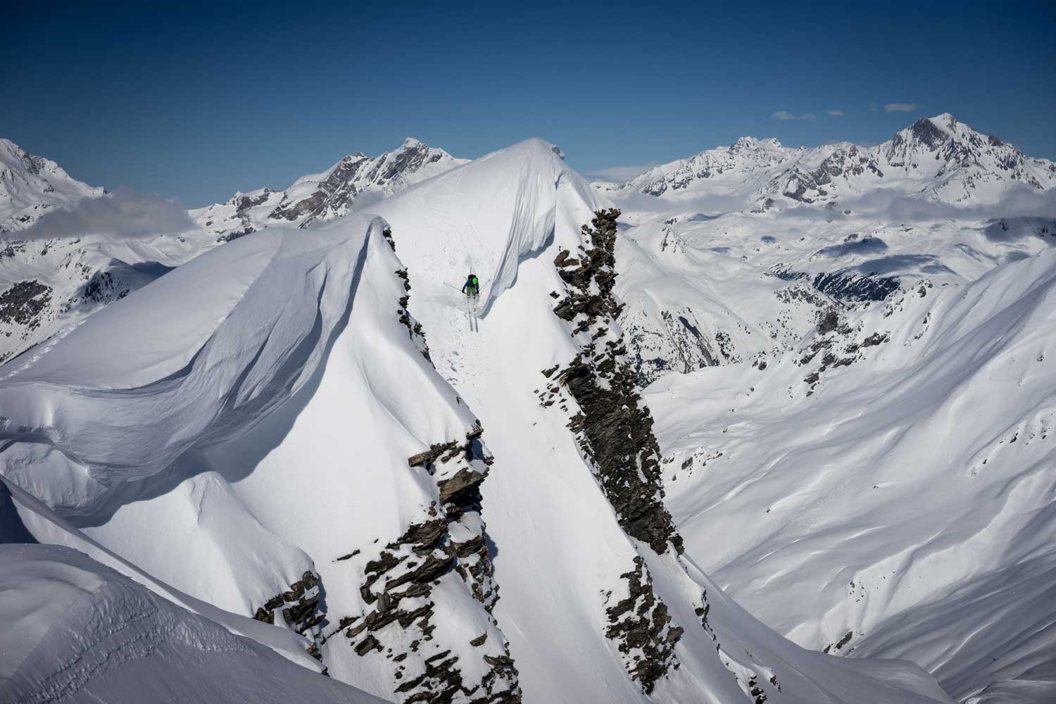 Ski aux grands vallons à Valfréjus