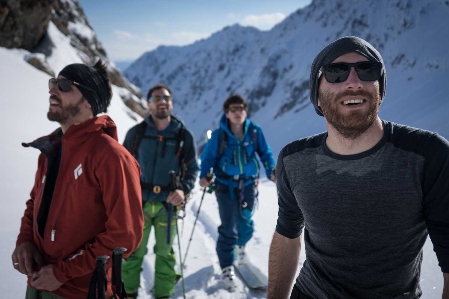 Ski entre copains dans le Ecrins