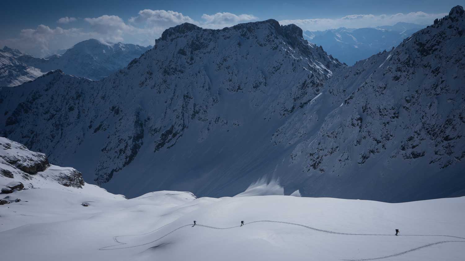 Ski touring.