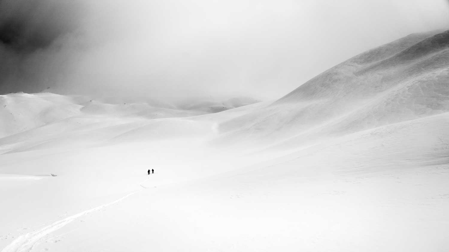 Ski touring in Grands Vallons, Maurienne.
