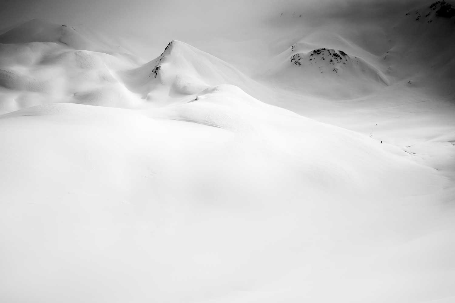 Skiing in Les Grands Vallons, Valfréjus.