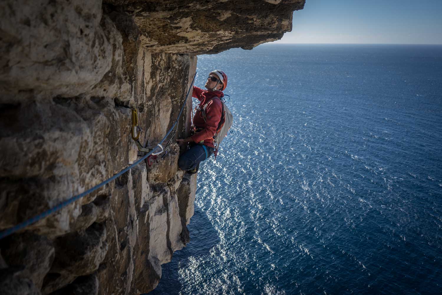 Learning multi pitch climbing