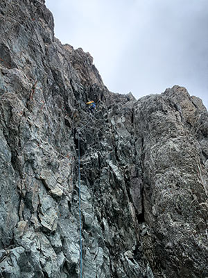 Escalade en mauvais rocher